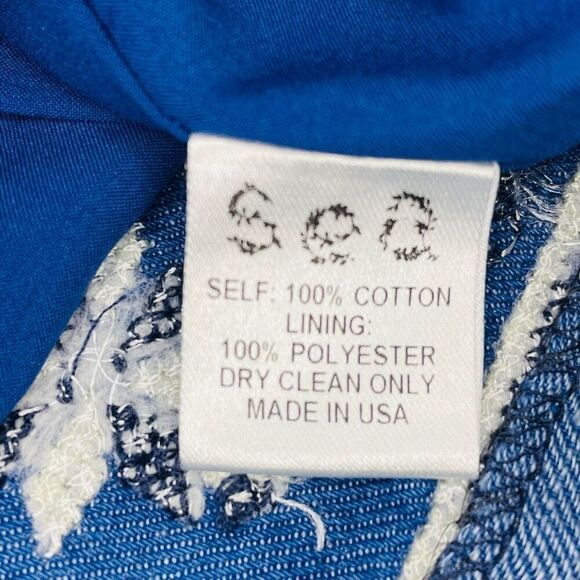 Sea New York Denim Cotton Embroidered Skirt size 10 - Picture 10 of 12